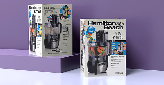 美國著名小家電品牌漢美馳的“和面機”包裝設計完善完畢